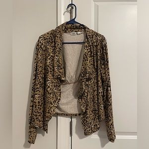 CATO Leopard print jacket size large